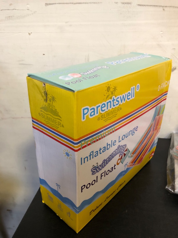 Photo 1 of 2 Pack 72'' Oversized Pool Floats for Adults, Parentswell Giant Pool Float Rafts Adult Size with Phone and Cup Holder, Lake Float Raft Water Lounger, Summer Beach Party Floaties