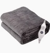 Photo 1 of Reaks Heated Blanket Throw - 50" x 60" Electric Blanket with 4 Fast Heating Levels & 3 Hours Auto Off, Soft Flannel Heating Blankets for Home Office, UL&FCC Certification, Machine Washable,  Throw 50" x 60"