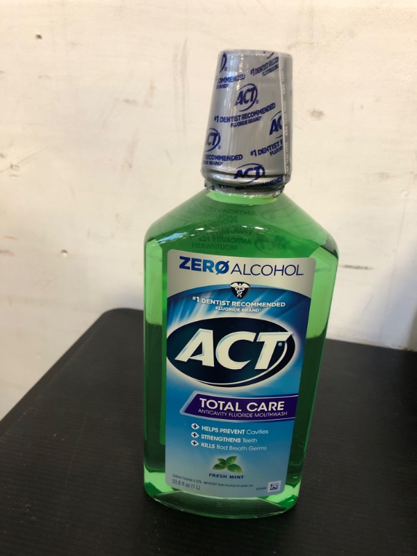 Photo 2 of ACT Total Care Zero Alcohol Anticavity Fluoride Mouthwash 33.8 fl. oz. Fresh Mint