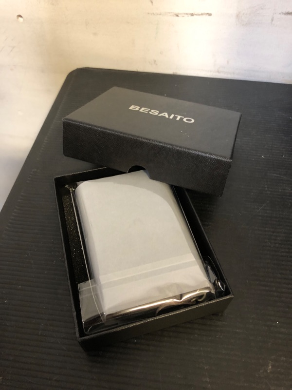 Photo 1 of Besaito Genuine Leather Card Case Wallet-Coffee