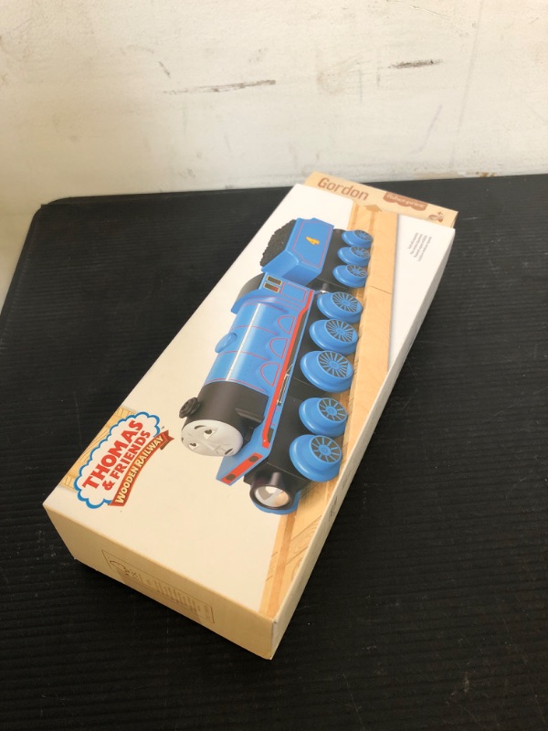 Photo 2 of Thomas & Friends Wooden Railway Toy Train Gordon Push-Along Wood Engine & Coal Car For Toddlers & Preschool Kids Ages 2+ Years