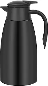 Photo 1 of 70oz Thermal Coffee Carafe Insulated Coffee Thermos , Stainless Steel Insulated Vacuum Coffee Carafes For Keeping Hot, Double Walled Insulated Vacuum Flask, Tea Water Coffee Dispenser Airpot Black