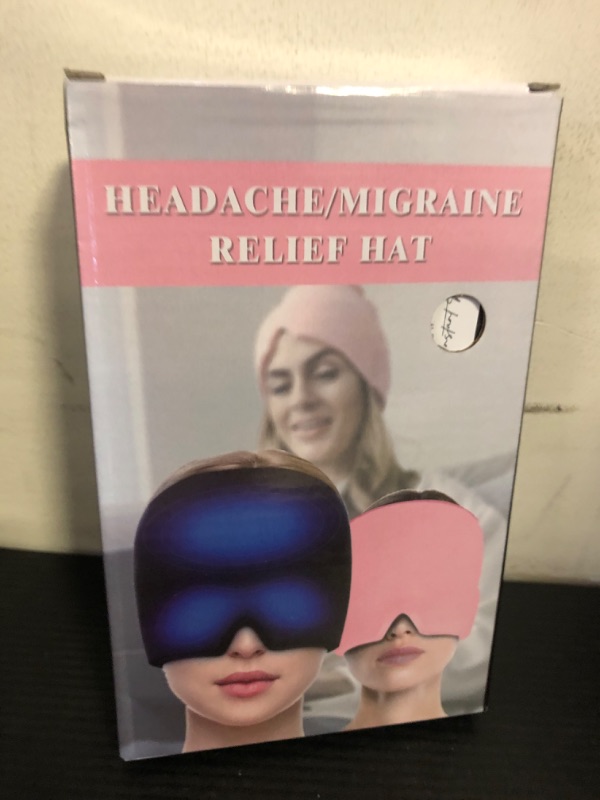 Photo 2 of INSTANT MEDCAP Migraine Relief Cap Ice Head Wrap Headache Relief Cap for Puffy Eyes Headache Relief Hat for Migraine Ice Pack Mask, Cold Compress Migraine Relief Hat for Tension & Stress | Black