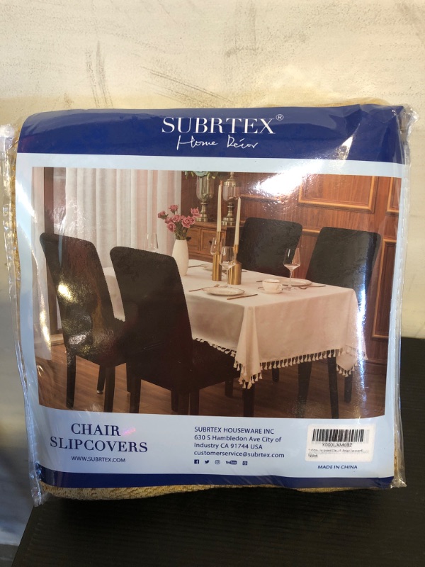 Photo 2 of subrtex Dining Room Chair Slipcovers Parsons Chair Covers Set of 4 Stretch Dining Chair Covers Removable Washable Kitchen Chair Covers Chair Protector Covers for Dining Room,Party,Hotel(Beige) 4 PCS Beige