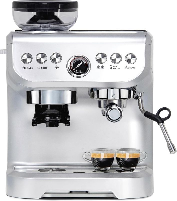 Photo 1 of Espresso Machine 20 Bar, Coffee Maker With Milk Frother Steam Wand, Built-In Bean Grinder, Combo Cappuccino Machine with 70oz Removable Water Tank (ABS high-strength plastic shell)
