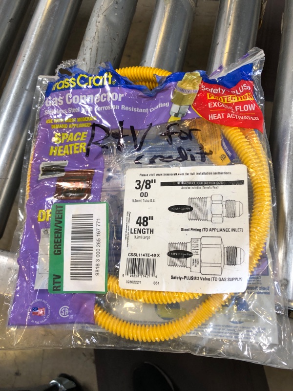 Photo 2 of 1/2 in. MIP x 1/2 in. MIP x 48 in. Gas Connector (3/8 in. O.D.) with Safety+Plus2 Thermal Excess Flow Valve (28,300 BTU)