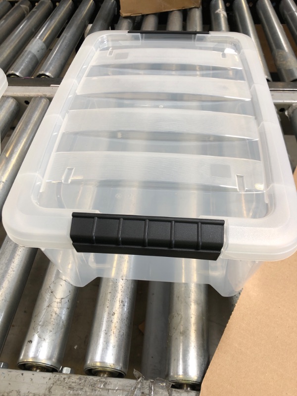 Photo 1 of 12 Qt Clear Plastic Storage Box with Latch