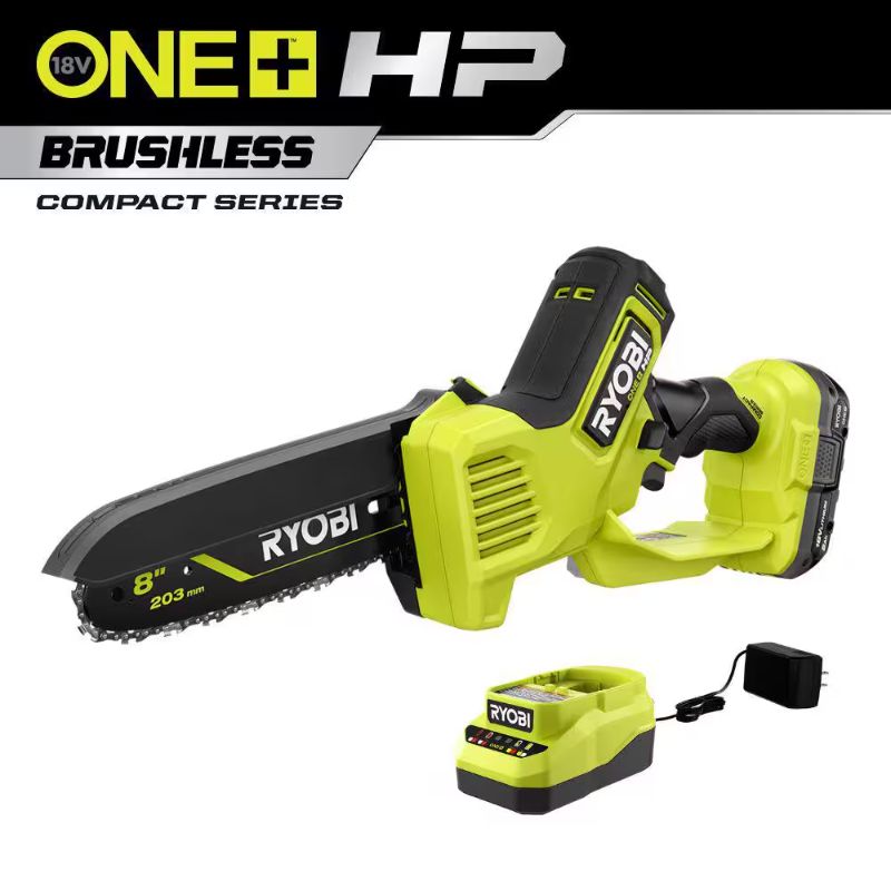 Photo 1 of ONE+ HP 18V Brushless 8 in. Battery Compact Pruning Mini Chainsaw with 2.0