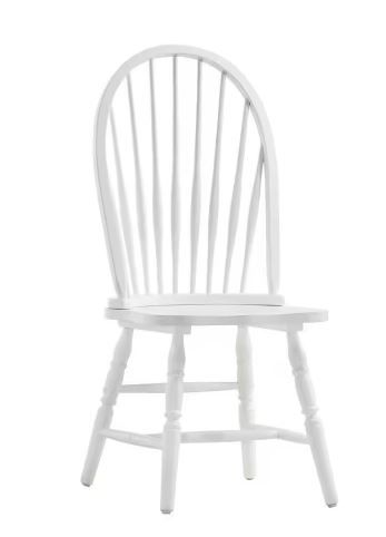 Photo 1 of White Wooden Windsor Dining Chair
