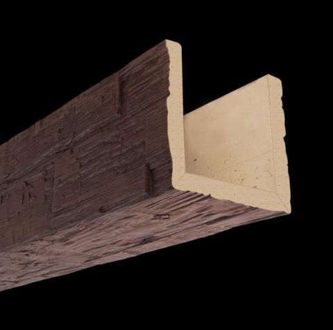Photo 1 of 2 pack faux wood ceiling beams 11"x4"x192" 