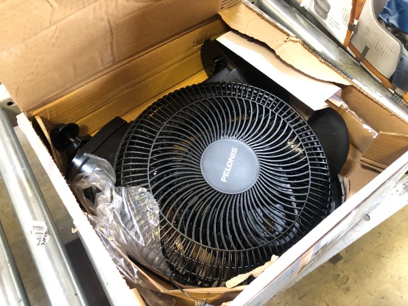 Photo 1 of PELONIS Table Fan 12-Inch Oscillating Table Fan Small Portable Electric Plug-In Desk Fan 3-Speeds Adjustable Tilt Head for Bedroom and Office Black