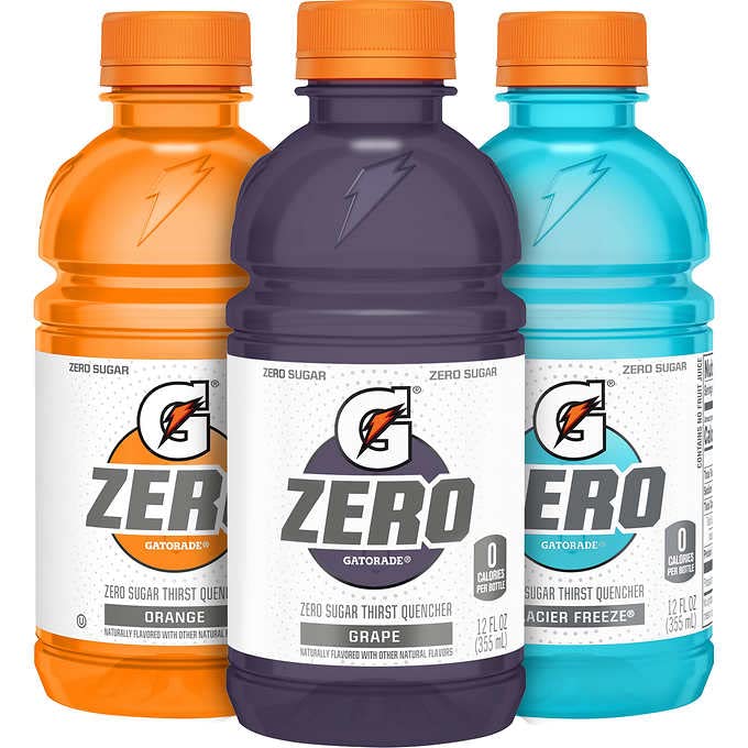 Photo 1 of Gatorade Zero Thirst Quencher, 3 Flavor Variety Pack, 12 fl oz, 6 Count. Exp 05/23/24
