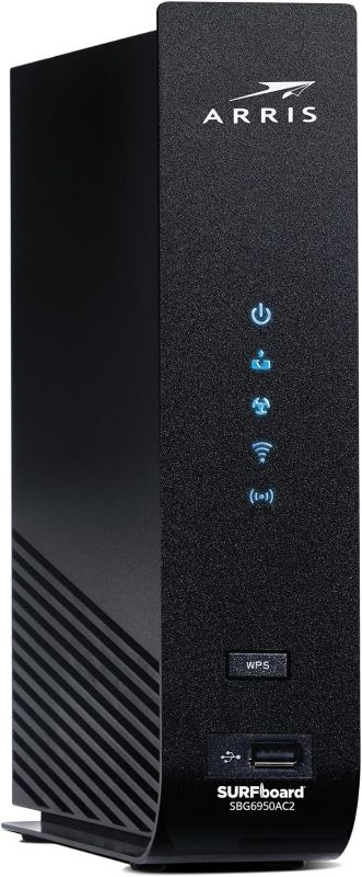 Photo 1 of ARRIS Surfboard SBG6950AC2 DOCSIS 3.0 Cable Modem & AC1900 Wi-Fi Router , Approved for Comcast Xfinity, Cox, Charter Spectrum & more , Four 1 Gbps Ports , 400 Mbps Max Internet Speeds
