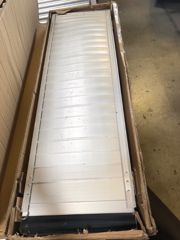 Photo 2 of 4FT Wheelchair Ramp Non-Slip Portable Aluminum Alloy Ramp, 800 lbs Weight Capacity, Suitable for Stairs Steps and Thresholds