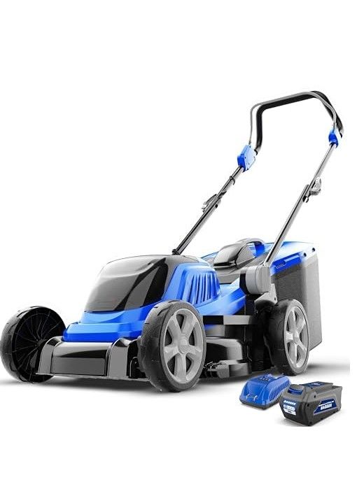Photo 1 of Lawn Mower 40V Brushless 18" Cordless  Wheeled Edger Kit Electric with BATTERY
