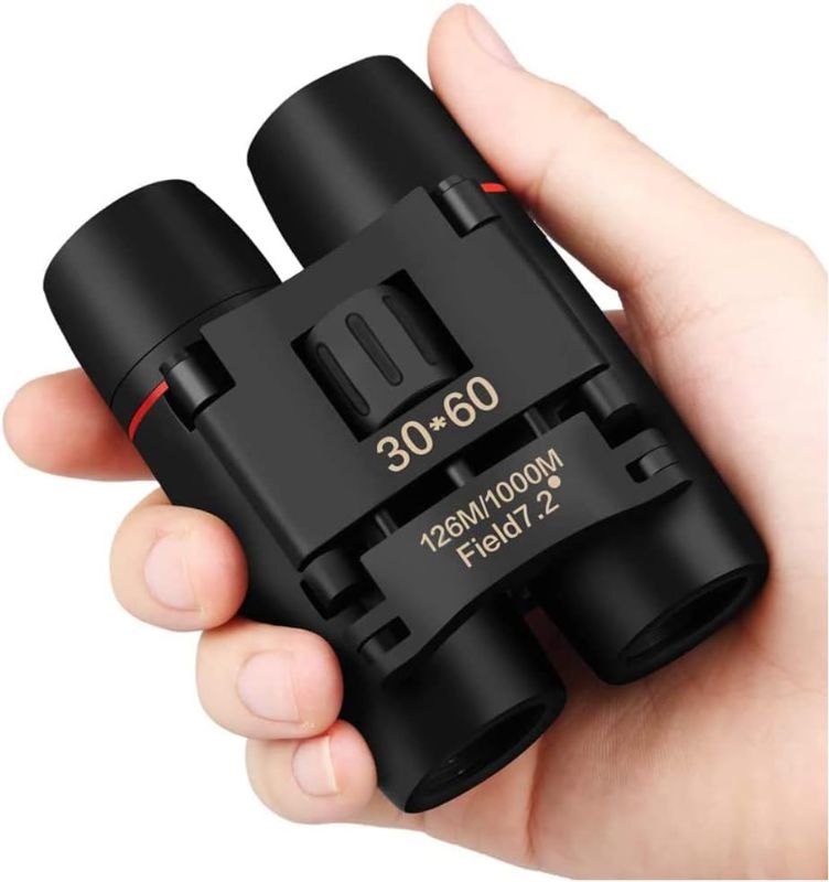 Photo 1 of 30x60 Binoculars for Adults Compact, Mini Binoculars for Adults Kids Bird Watching Hiking Wildlife Hunting Portable Pocket Size Fogproof Waterproof Binoculars Telescope for Travelling
