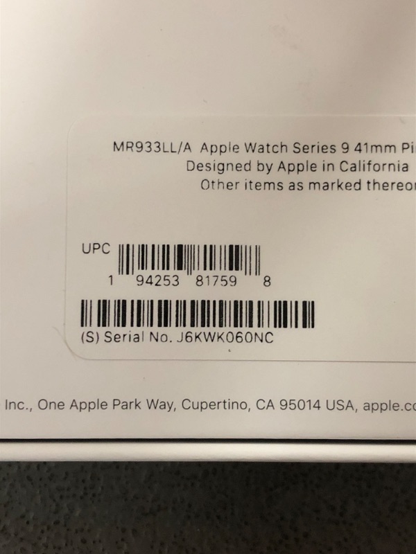 Photo 3 of Apple Watch Series 9 [GPS 41mm] Smartwatch with Pink Aluminum Case with Pink Sport Band S/M. Fitness Tracker, Blood Oxygen & ECG Apps, Always-On Retina Display Pink Aluminum Case with Light Pink Sport Band 41mm S/M - fits 130–180mm wrists Without AppleCar