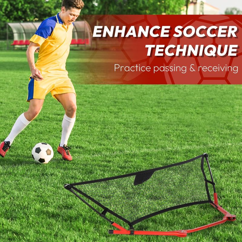 Photo 1 of A11N Soccer Training Equipment - 3ft x 1ft Portable Soccer Rebounder for Ground Passes Practice
