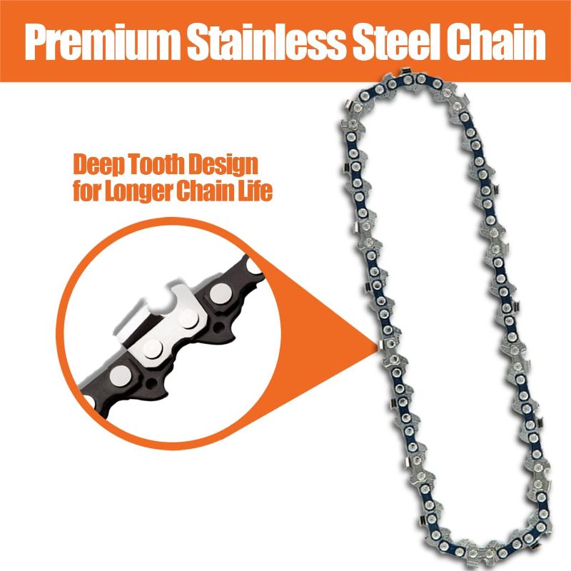 Photo 1 of 6 Inch Mini Chainsaw Chain - Chainsaw Bar Replacement Chains for for All 6 Inch Cordless Electric Chainsaw, Saw Chains for Tree Wood Limbs Branches Pruning Cutting