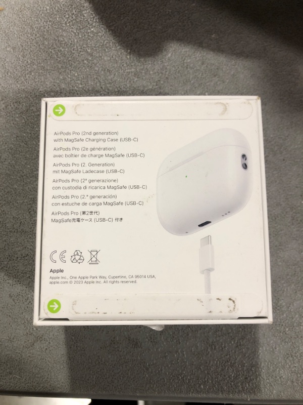 Photo 3 of Apple AirPods Pro (2nd Generation) Wireless Ear Buds with USB-C Charging, Up to 2X More Active Noise Cancelling Bluetooth Headphones, Transparency Mode, Adaptive Audio, Personalized Spatial Audio USB-C Without AppleCare+(NEW OPENED FOR PICTURE)