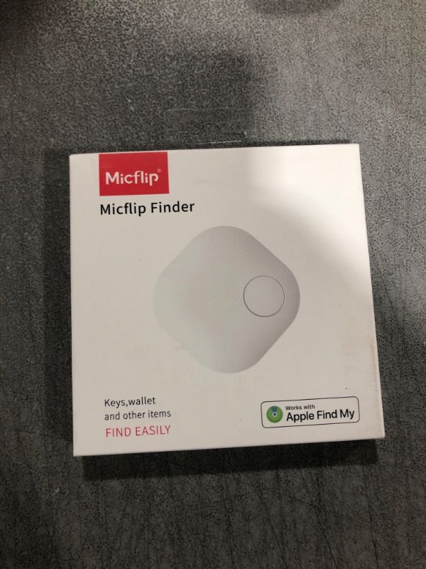 Photo 2 of MICFLIP Key Finder Tag(iOS Only),Smart Bluetooth Tracker and Item Locator with Key Chain for Keys/Pet/Wallets/Backpacks and More,No Monthly fee Finder Compatible with Apple Find My (1 Pack,White)