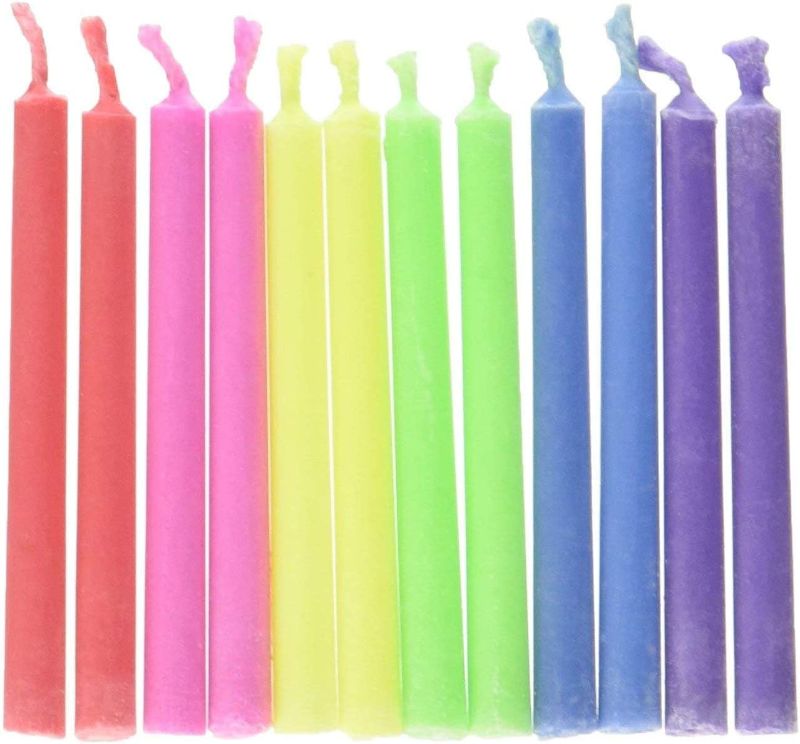 Photo 1 of Colorflame Birthday Candles with Colored Flames - Birthday, Party, Cake Decor - 12 Candles Per Box 