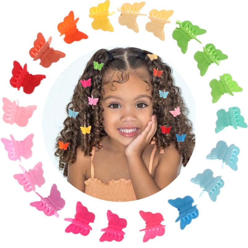 Photo 1 of Bartosi Butterfly Hair Clips Mini Butterfly Hair Claw Clip Nonslip Claw Clip Hair Claw Hair Accessories for Women and Girls (Pack of 20) 