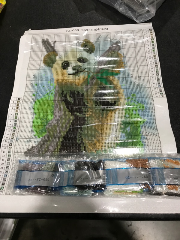 Photo 1 of 12X16inch 5D Diamond Painting Kits for Adults Full Square Drill DIY Panda Home Wall Decor