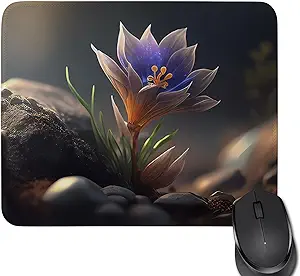Photo 1 of RSRXEDL Premium-Textured Mouse Mat, Non-Slip Rubber Base Mouse Pad for Laptop? 10.2 x 8. 3in Mouse Pad (Flower8)
