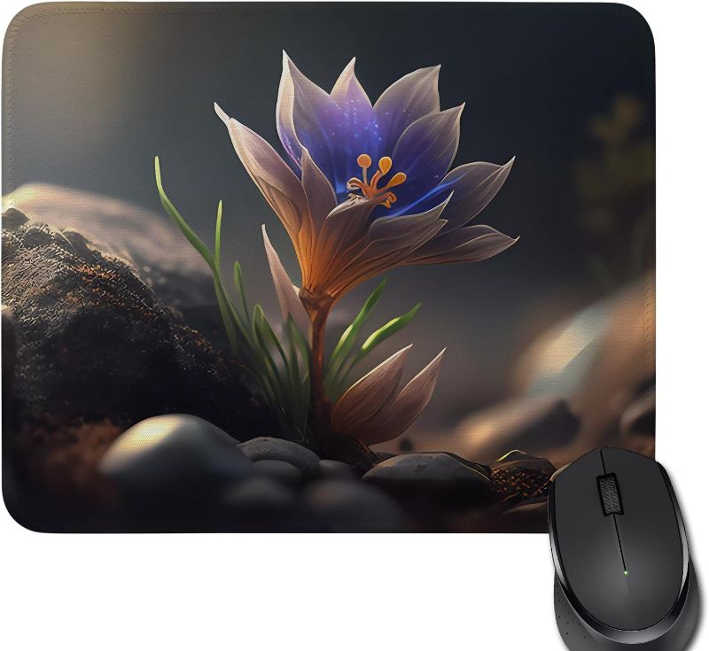 Photo 1 of RSRXEDL Premium-Textured Mouse Mat, Non-Slip Rubber Base Mouse Pad for Laptop? 10.2 x 8. 3in Mouse Pad (Flower8)
