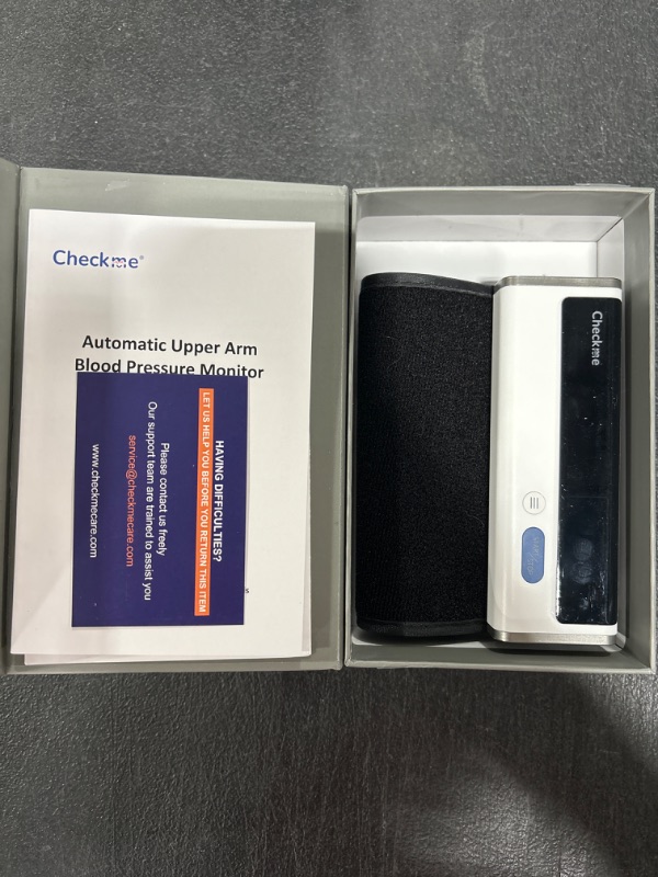 Photo 2 of Checkme BP2A Blood Pressure Monitor for Home Use Upper Arm - Bluetooth BP Machine Cuff, Accurate Digital Readings in 30 Seconds, Unlimited Data Stored in App for iOS & Android, FSA/HSA Eligible Black 8.6-16.5"