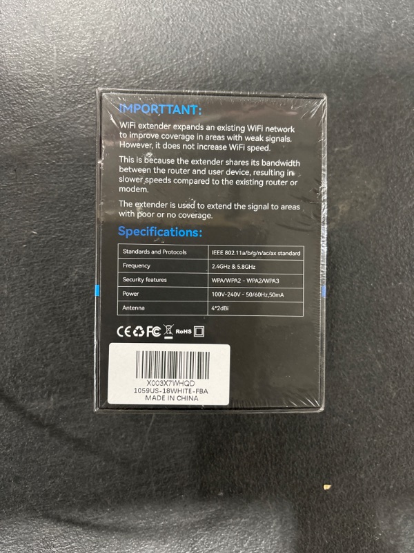 Photo 3 of 2024 Release WiFi 6 Extenders Signal Booster for Home, 2.4Gb/s Speed Longest Range Up to 12,000sq.ft, Internet Amplifier with Ethernet Port, Dual Band Wi-Fi Repeater 1-Tap Setup (5GHz / 2.4GHz) White - FACTORY SEALED 