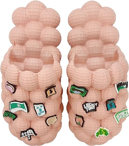 Photo 1 of Anboa Bubble Slides, Bubble Slippers, Massage Bubble Slides Slippers for Women Men, Funny Lychee Non-slip Spa Slippers, Soft Pillow Stress Relief Slides, Reflexology Sandals for Ladies Slides -SIZE 45/46