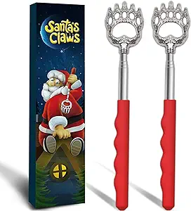 Photo 1 of 2 Extendable Back Scratchers, Santa's Claws Telescopic Back Massager in Christmas Gifts Box, Funny Christmas Stocking Stuffer for Men, Dads Women, Adults. Christmas Bear Claw Massage Tool for Back