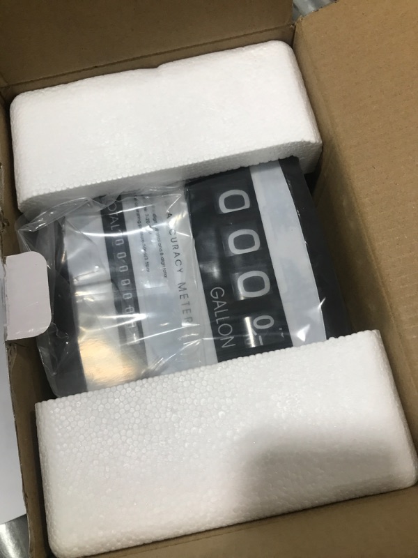 Photo 1 of TUNTROL 1 Inch NPT Mechanical Gallon Fuel Flow Meter for Disel Fuel Tank Transfer Pumps, Aluminum 7-20 GPM 4-Digital Batch Display