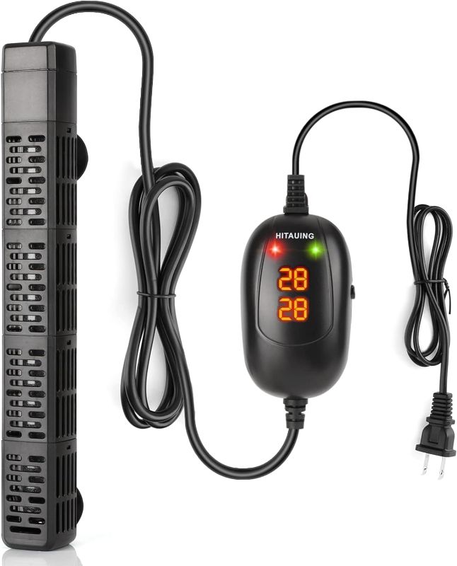 Photo 1 of HiTauing Aquarium Heater, 50W/100W/200W/300W/500W Submersible Fish Tank Heater with Over-Temperature Protection and Automatic Power-Off 
