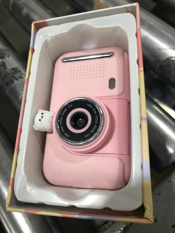 Photo 2 of Kids Camera, Kids Digital Camera with Flip Lens, HD Digital Video Cameras for Toddler,Christmas Birthday Gifts and Portable Toy for 3 4 5 6 7 8 9Year Old with 32GB SD Card-Pink