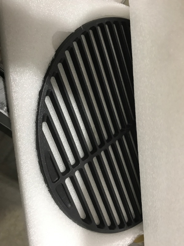 Photo 1 of Quantfire 15.5" Round Cast Iron Cooking Grid + Grate Lifter Gripper, Grids Grate for Meidum Big Green Egg