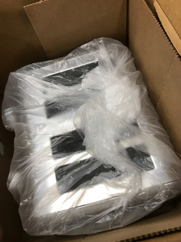 Photo 1 of CUSIMAX 4 Slice Toaster, Ultra-Clear LED Display & Extra Wide Slots, Dual Control Panels of 6 Shade Settings, Cancel/Bagel/Defrost Function, Removable Crumb Trays, Stainless Steel Toaster Silver Stainless Steel 4 Slice