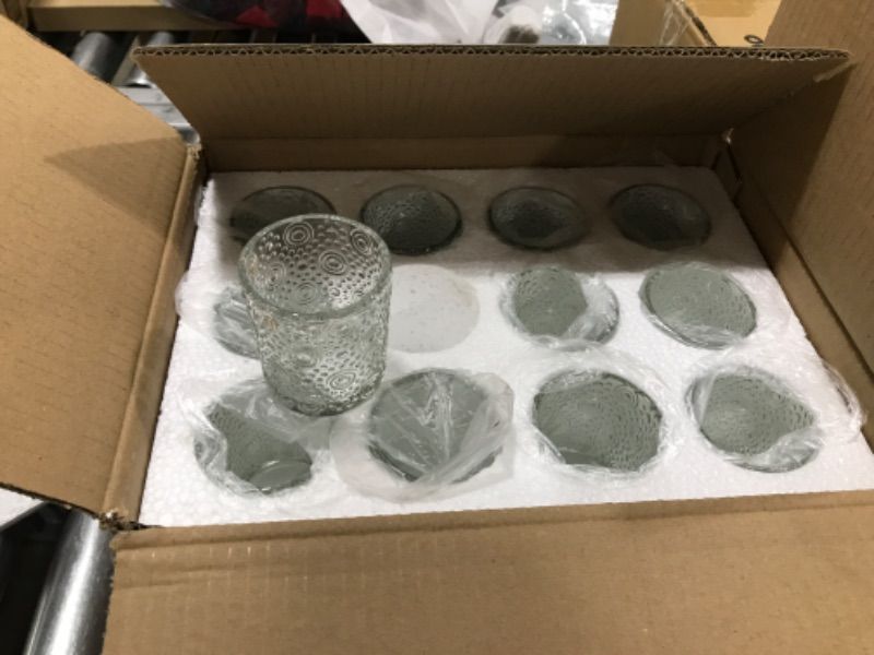 Photo 1 of 24pcs Clear Votive Candle Holders, Glass Tea Lights Candles Holder in Bulk, Glass Candle Holder for Table Centerpiece/Wedding Decor/Gift/Home Decor Circle 24