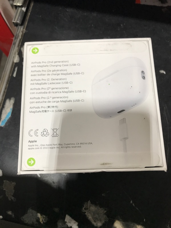 Photo 2 of Apple AirPods Pro (2nd Generation) Wireless Ear Buds with USB-C Charging, Up to 2X More Active Noise Cancelling Bluetooth Headphones, Transparency Mode, Adaptive Audio, Personalized Spatial Audio USB-C Without AppleCare+