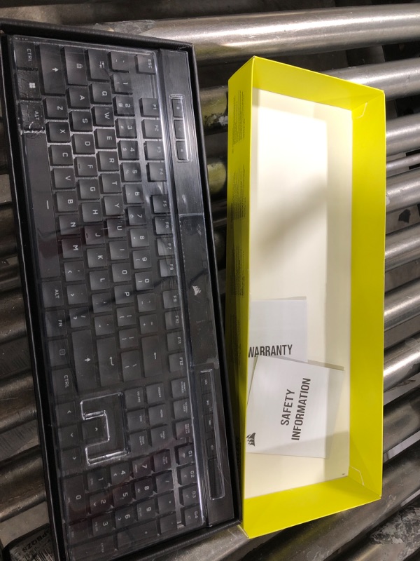 Photo 1 of Corsair K100 AIR Wireless RGB Mechanical Gaming Keyboard - Ultra-Thin, Sub-1ms Slipstream , Low-Latency Bluetooth, Cherry MX Ultra Low Profile Keyswitches - NA Layout, QWERTY - Black
