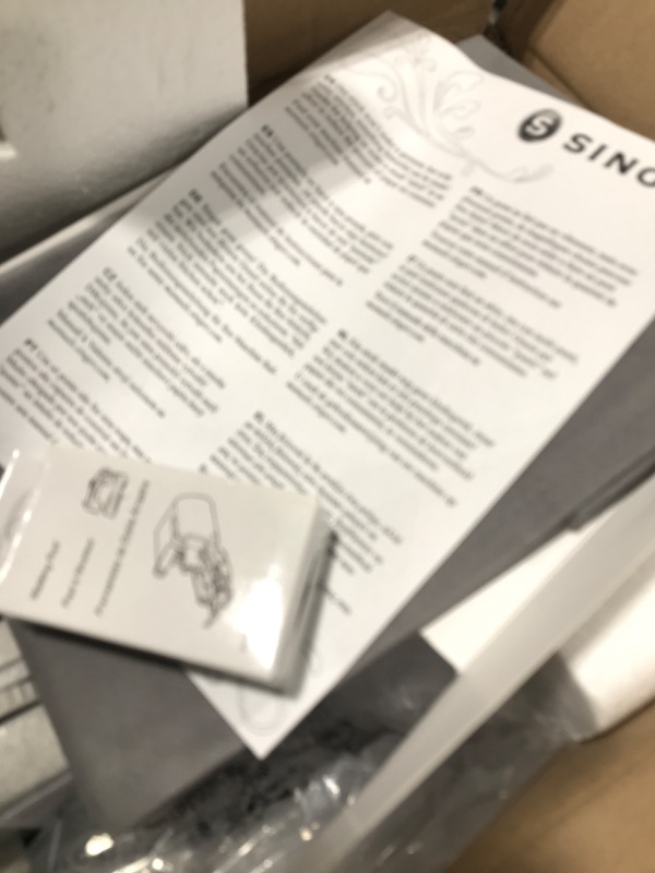 Photo 1 of SINGER | Heavy Duty Holiday Bundle - 4452 Heavy Duty Sewing Machine with Bonus Extension Table for Larger Projects, Packed with Specialty Accessories Gray