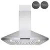 Photo 1 of 36 in. Convertible Kitchen Island Mount Range Hood in Stainless Steel with Touch Control and Carbon Filter
