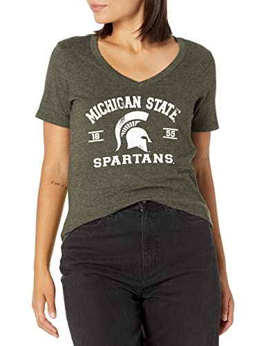 Photo 1 of Blue 84 Women's Michigan State Spartans T Shirt Tri-Blend Mascot, Michigan State Spartans Forest, Small
