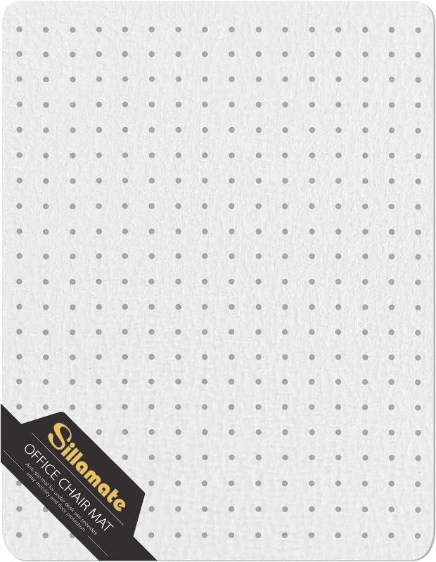 Photo 1 of Sillamate Plastic Office Chair Mat for Carpeted Floors, Heavy Duty Floor Mat,Eco-Friendly Series Studded Carpet Desk Chair Mats-36'' x 48'' (36 inches X 48 inches- NO Lip)
