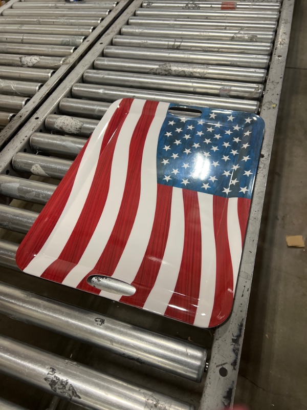 Photo 2 of Blue, Red & White Patriotic Large Plastic Serving Tray - 19.75" x 14.5" (1 Count) - Perfect For American Celebrations & Events