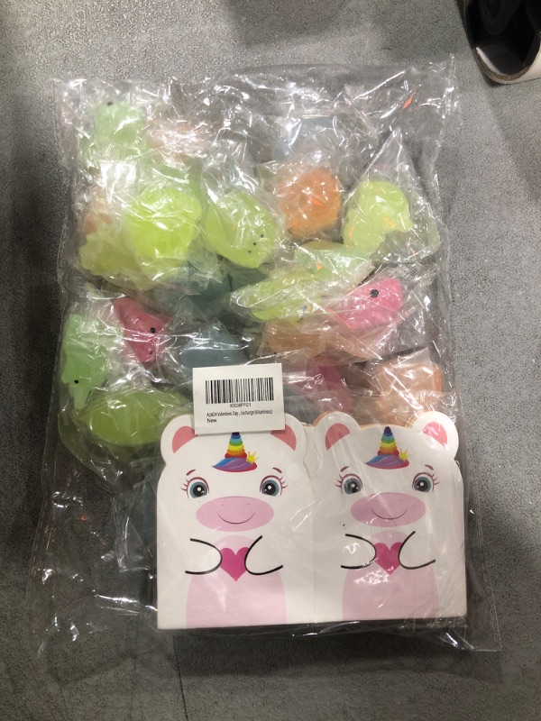 Photo 1 of ALMDA Valentines Day Gifts Cards for Kids: 28 Cute Kawaii Mochi Squishy Animals Toys - Valentine School Classroom Exchange Gift Prizes - Preschool Boys Girls Party Favors Exchange (B)