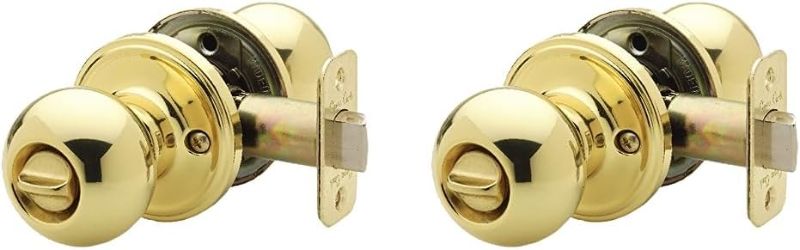 Photo 1 of  Ball Door Knob, Privacy Function, 3 Pack, Polished Brass