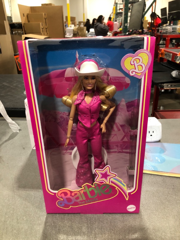 Photo 2 of Barbie: The Movie Collectible Doll Margot Robbie as in Pink Western Outfit, Pink,silver